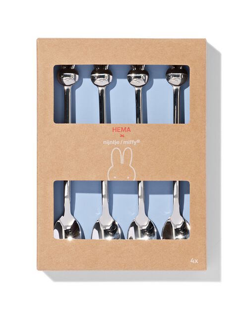 4 cuillères à thé en inox Miffy