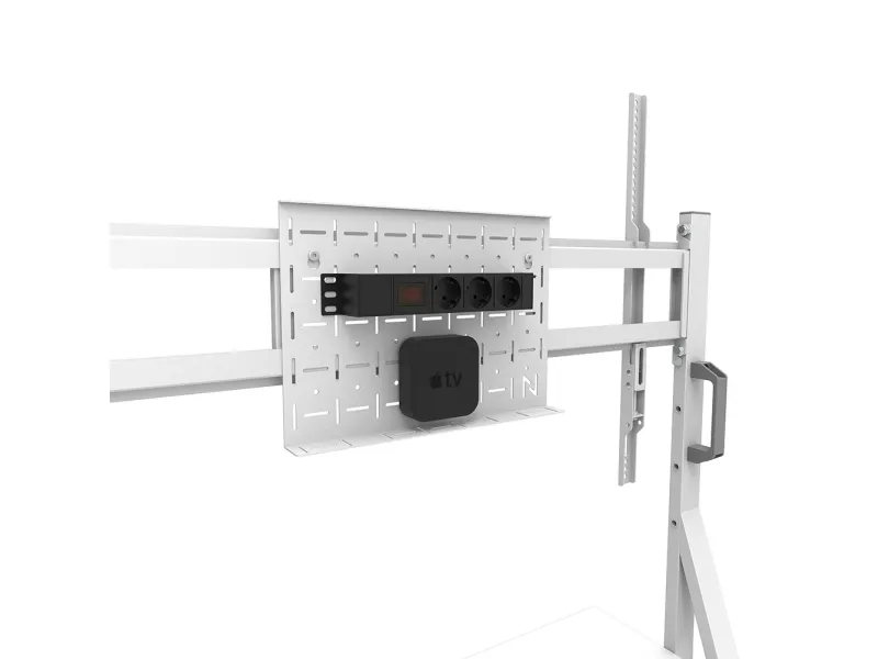 Neomounts Move Go FL50-525WH1 - Vogn med hjul - for fladt panel - låsbar - stål - hvid - skærmstørrelse: 55