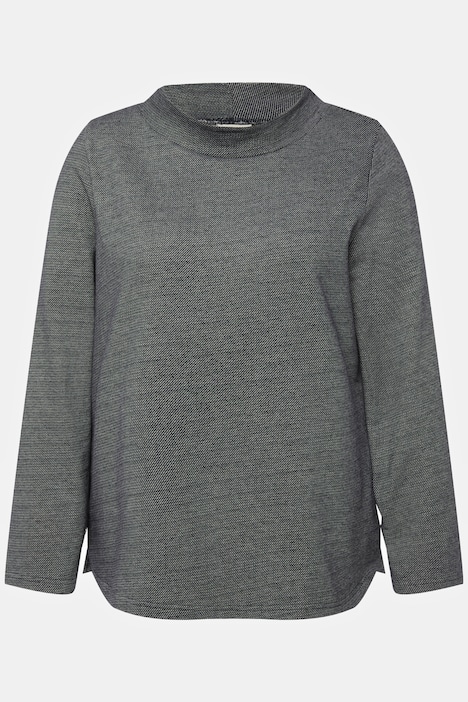 Sweatshirt, Stehkragen, Langarm, Biobaumwolle