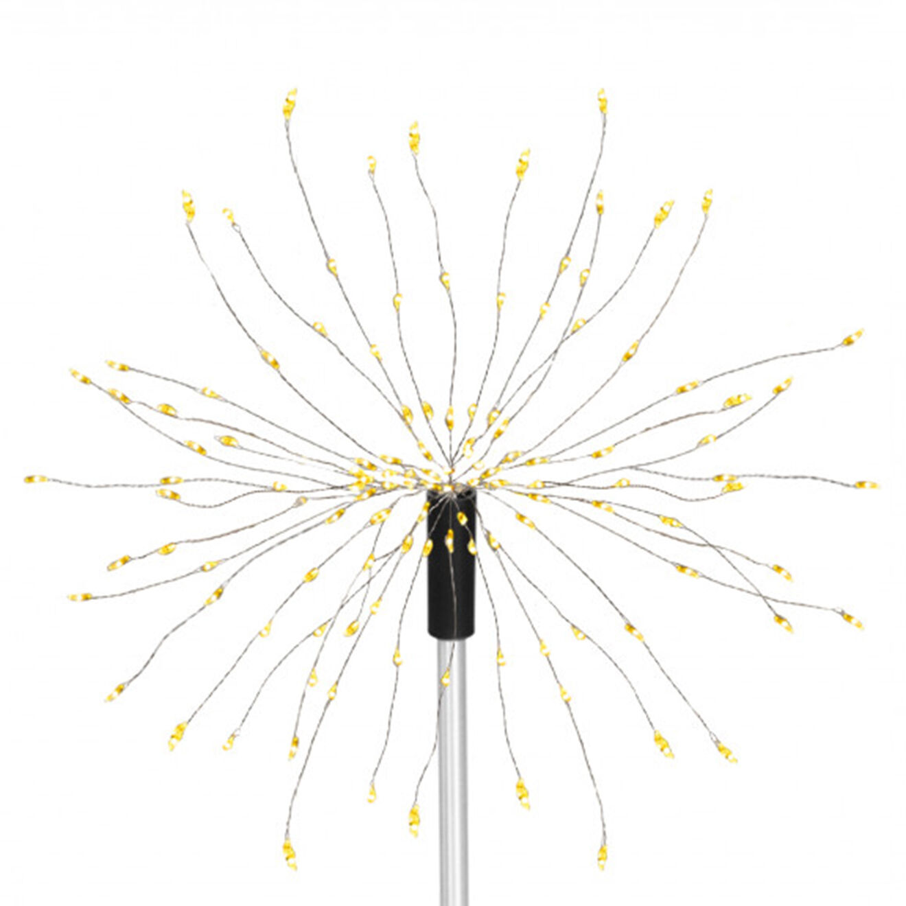 Pratik Garden 3 Piquets solaires LED feux d'artifice acier - 9x6x55 cm