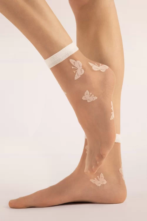 Fiorella Summer Butterfly kousjes in poeder en wit
