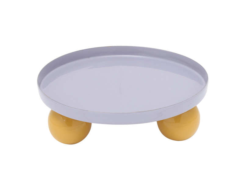 Tray Double Funky Round PT4309LB Soft blue & bright pink