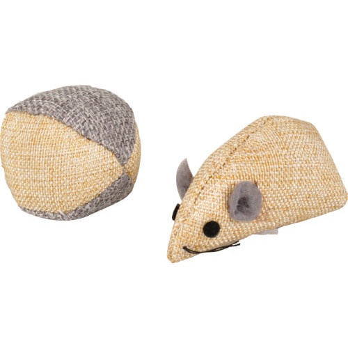 Rato Flamingo e Bola Bege para Gatos