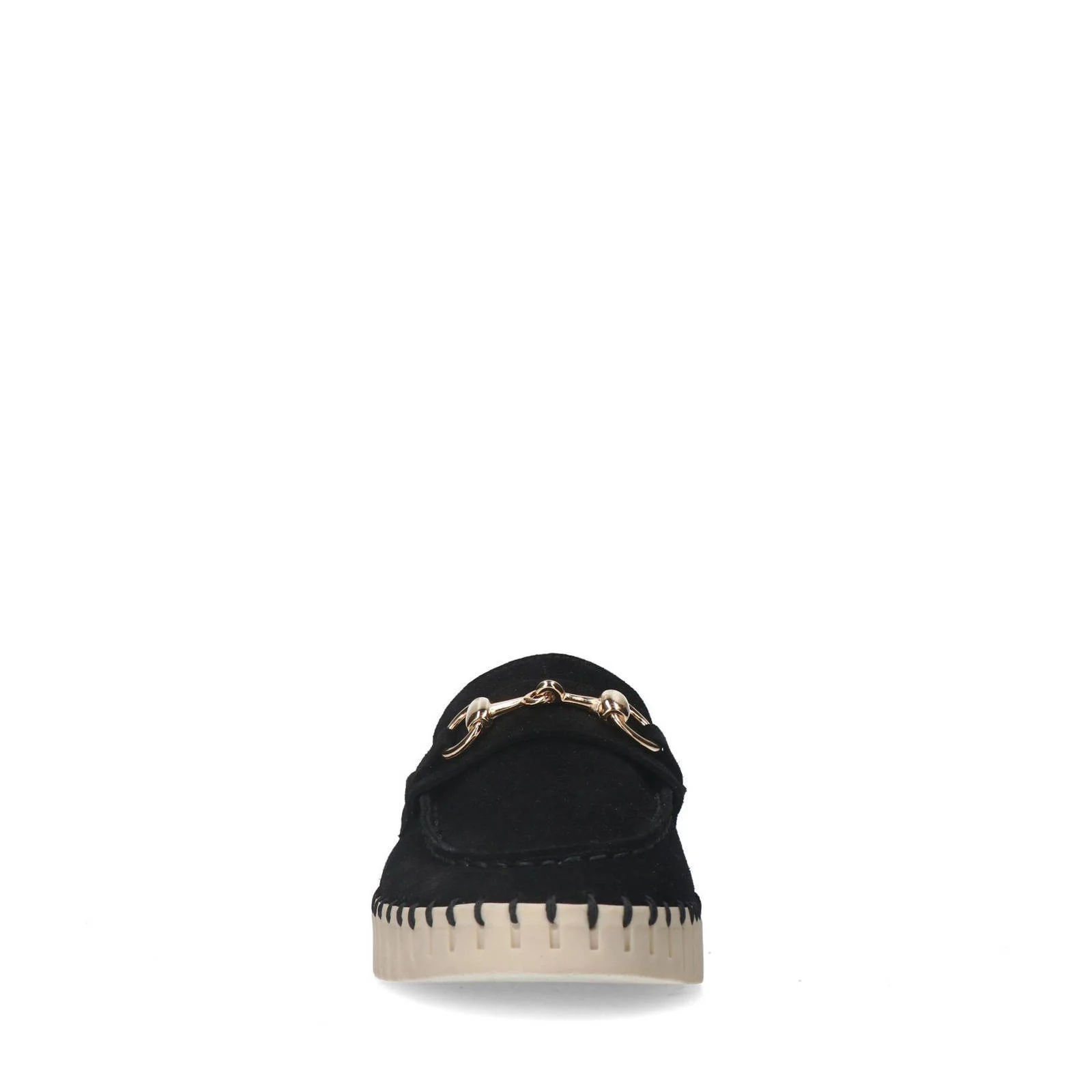 Manfield suède loafers zwart