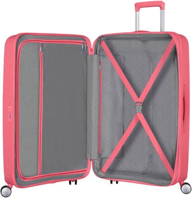 American Tourister Soundbox Spinner Trillekoffert 71,5-81L, Sun Kissed Coral