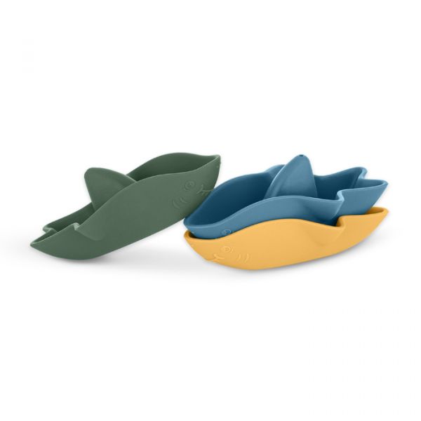 Petite&Mars Brinquedos de Banho de Silicone Sharks