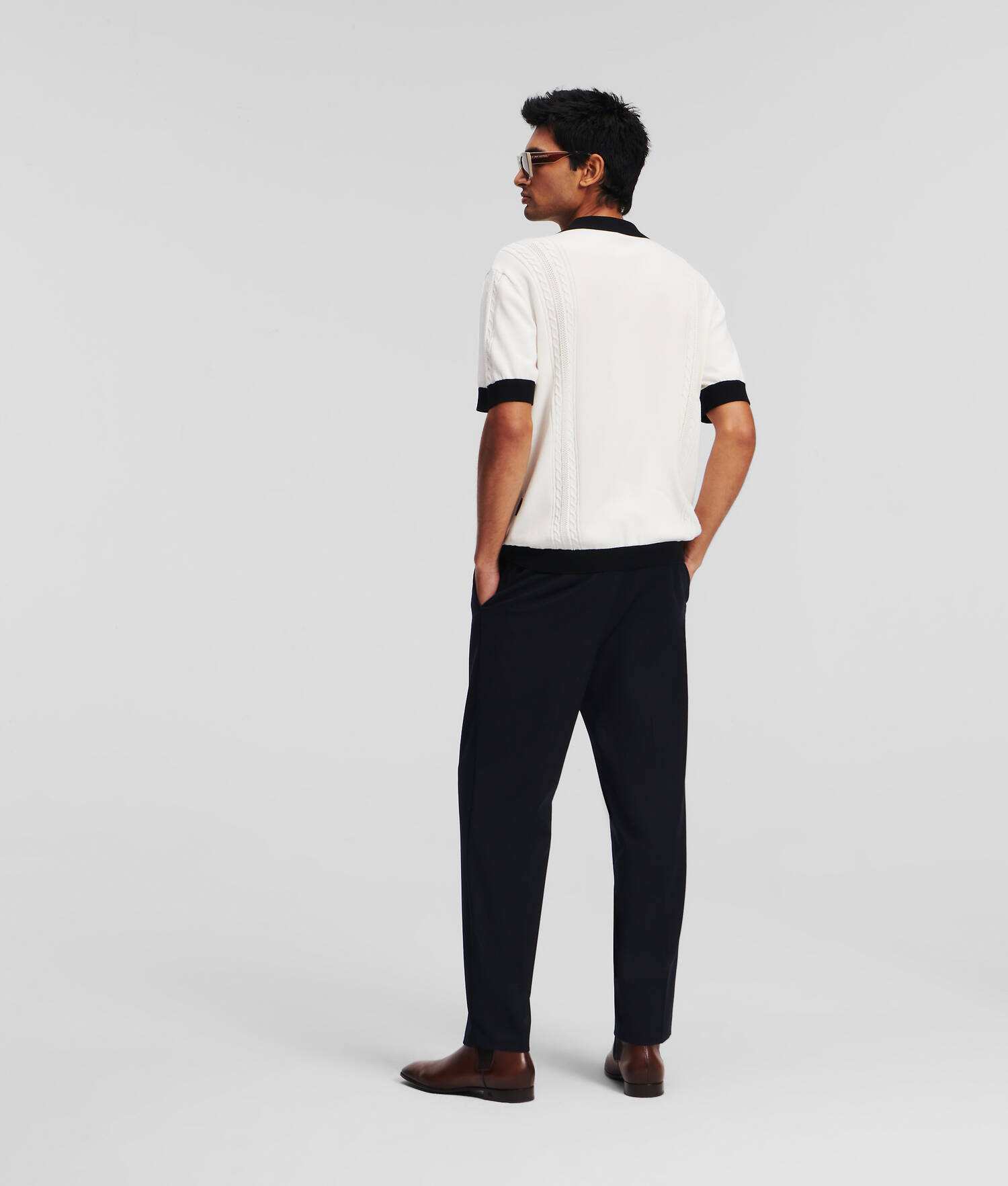 CHEMISE EN TRICOT À MANCHES COURTES - Immaculé