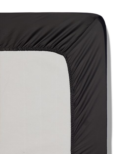 drap-housse satin 180x200 gris foncé