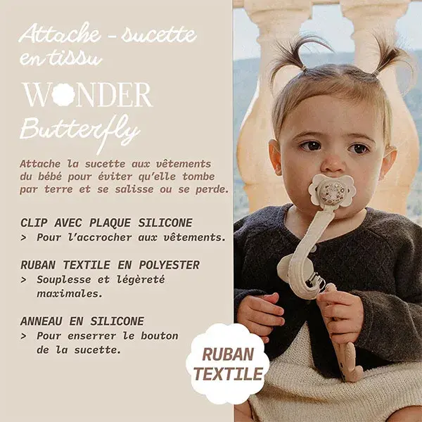 Suavinex, Wonderland, Attache-sucette - Wonderland Rose