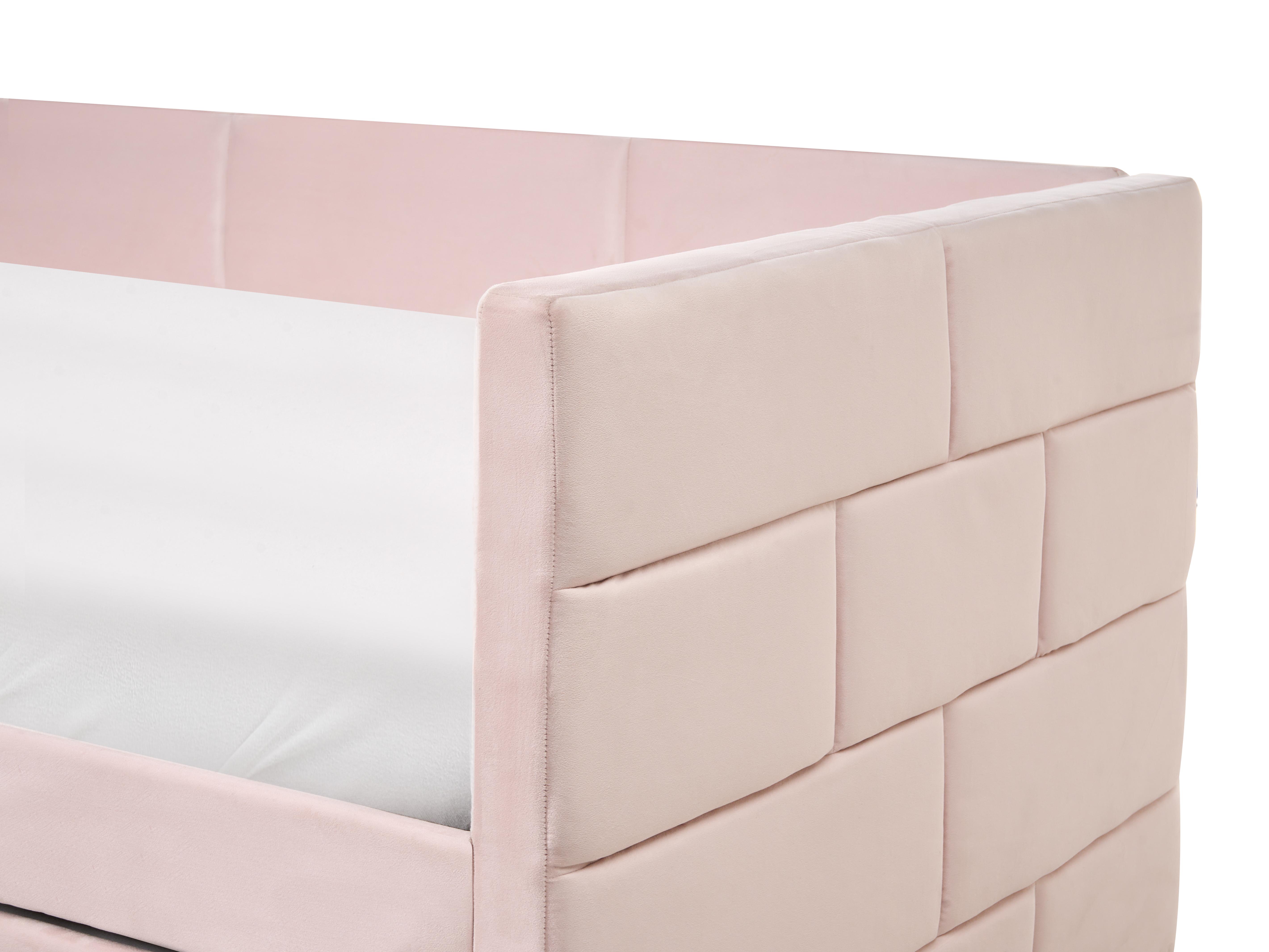 Onderschuifbed Fluweel CHAVONNE 90 x 200 cm Roze