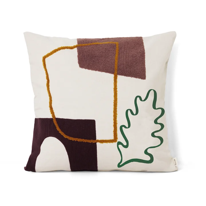 Ferm Living - Mirage Kissen 50 x 50 cm, Leaf