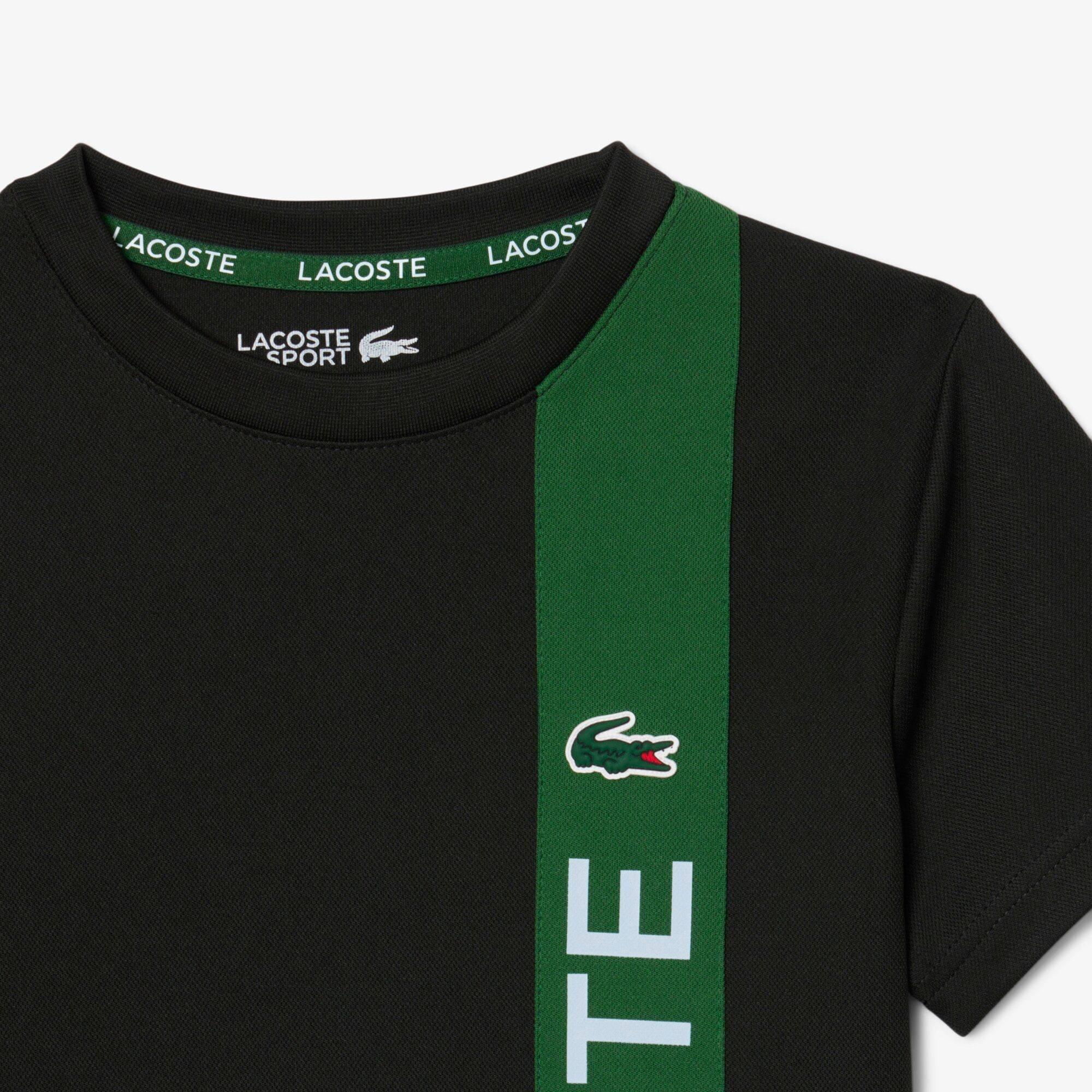 Lacoste Ultra Dry Print Branding T Shirt Juniors