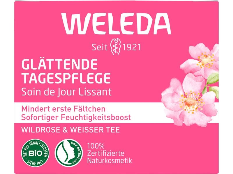WELEDA Tagescrème Wildrose und Weisser Tee 40 ml Natürliche Tagespflege mindert erste Fältchen