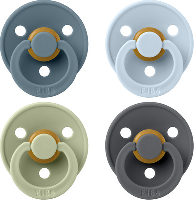 BIBS Colour Smokk 4-Pakk Lateks Str 2, Petrol/Sage/Baby Blue/Iron