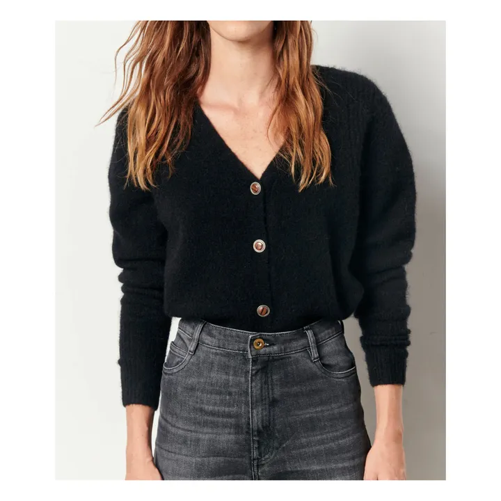 Sessùn Cardigan Swann Laine et Alpaga | Noir