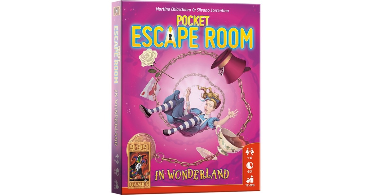 999 GamesPocket Escape Room: In Wonderland Kaartspel  (Nederlands, 1 - 6 spelers, 60 minuten, Vanaf 12 jaar)