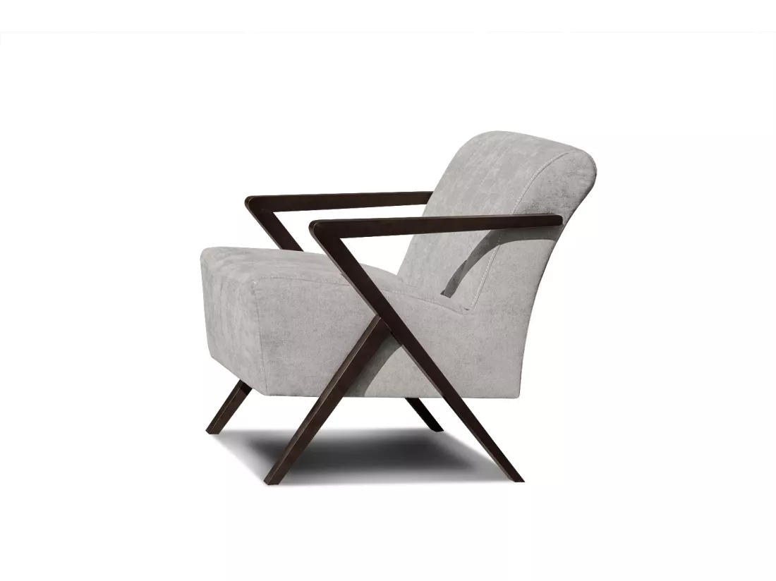 Fauteuil fixe Lebron, tissu beige