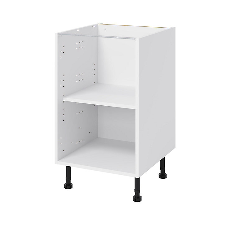Caisson bas de cuisine Caraway GoodHome blanc H. 72 cm x L. 50 cm