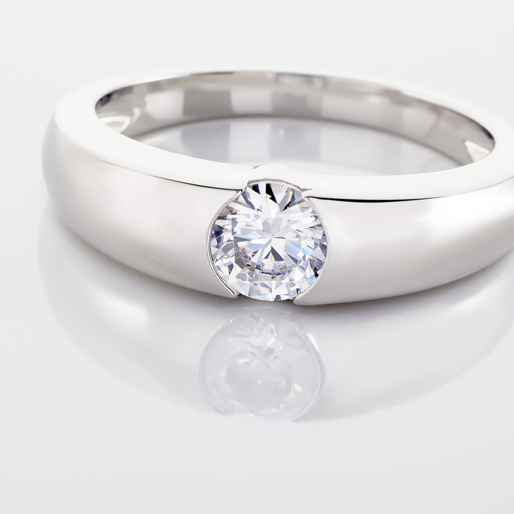Bague Solitaire Gwendal Argent Oxyde De Zirconium