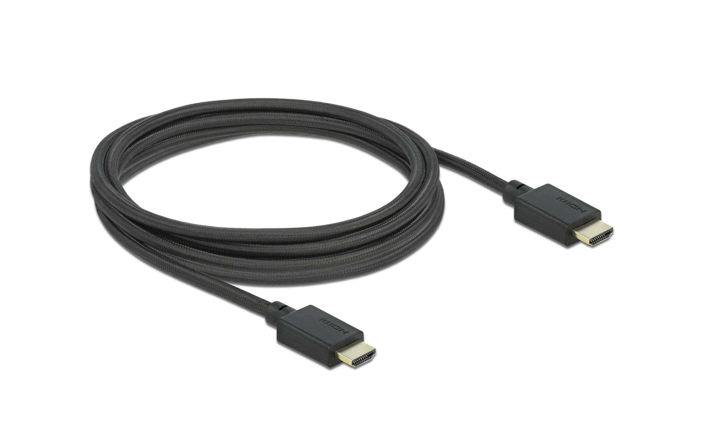 Kabel 8K 60Hz HDMI - HDMI, 2.5 mDelock High Speed HDMI Kabel 48 Gbps 8K 60 Hz 2.5 m