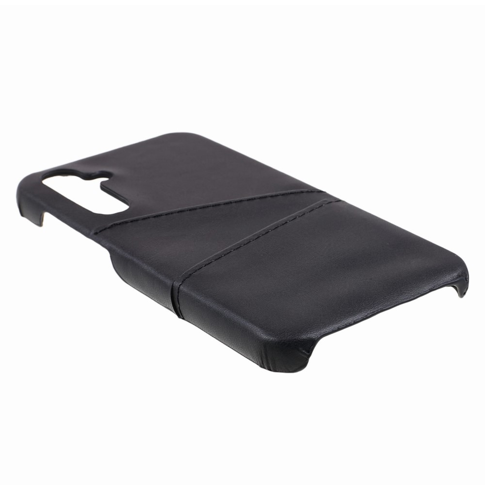 Samsung Galaxy S24 Leder Hülle Snap Case   Kartenfach - Schwarz