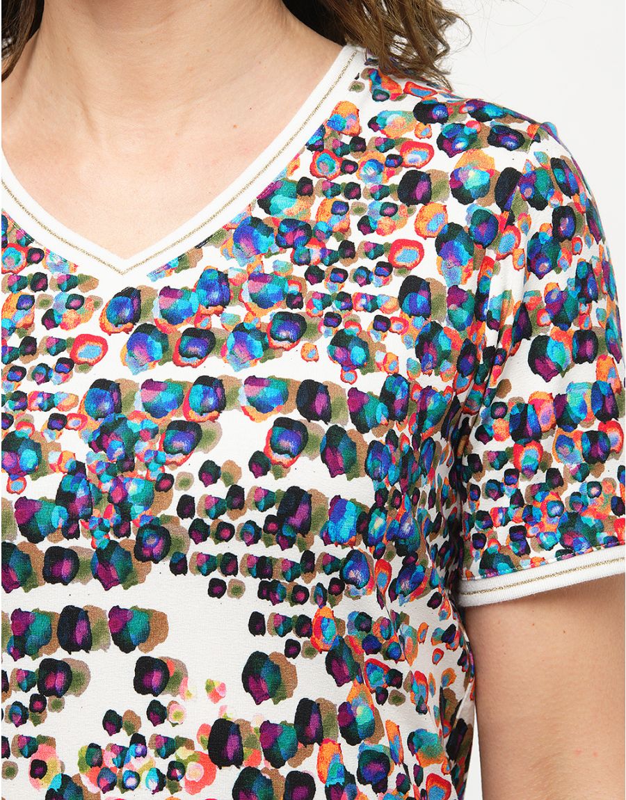 Top imprimé multicolore
