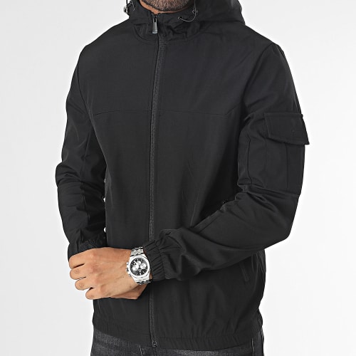 Veste Zippée Capuche Noir