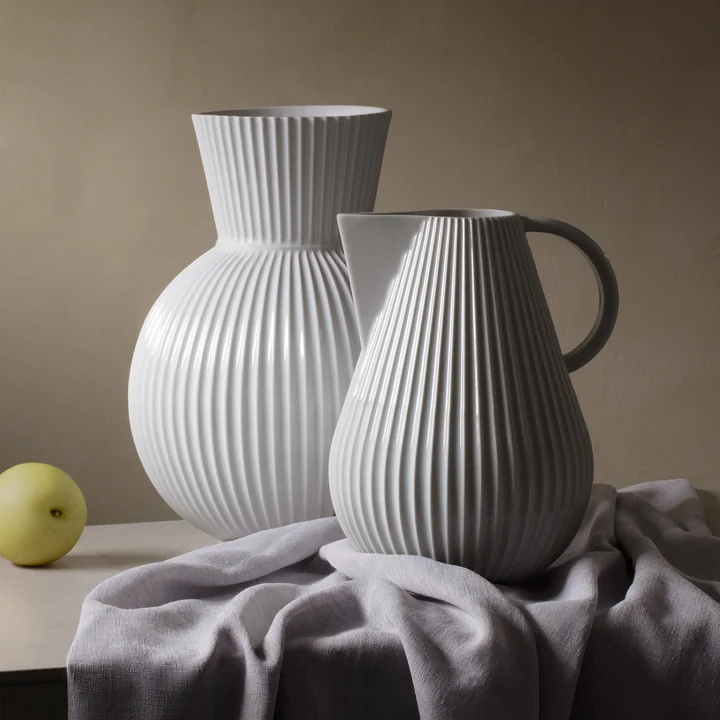 Lyngby Porcelæn - Lyngby Tura Vase, H 14,5 cm, weiss