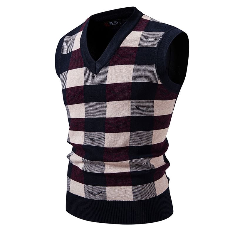 Blueforce - V-hals geruit vest