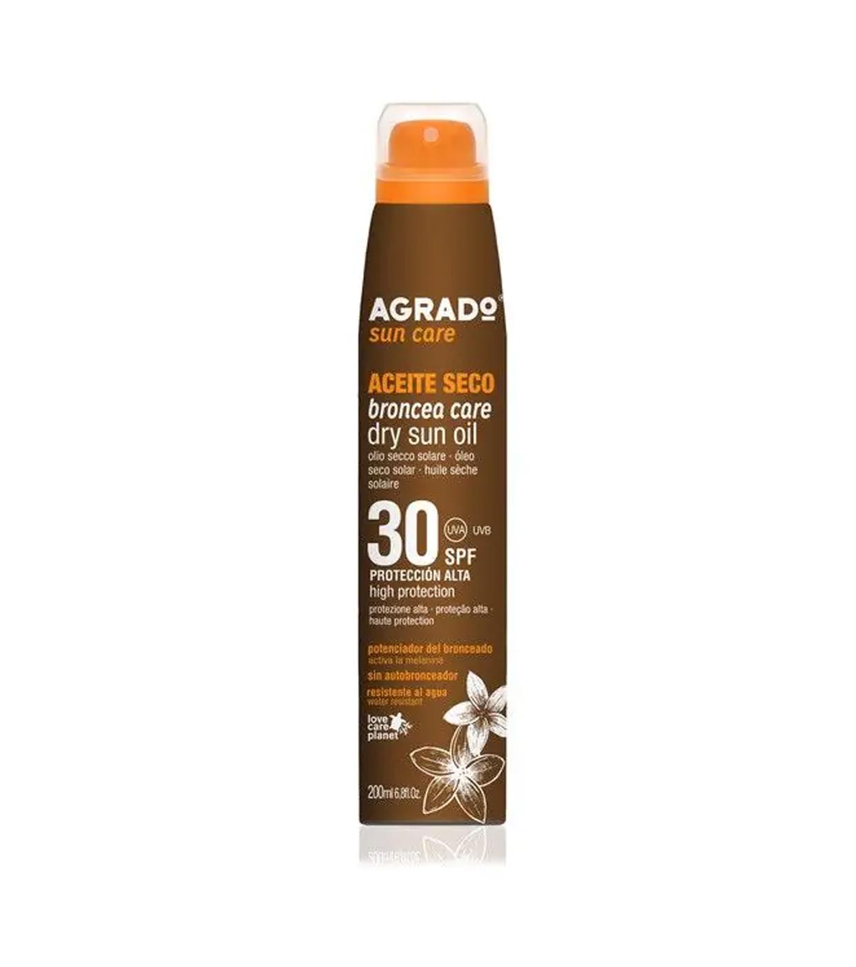Agrado - Névoa de óleo seco intensificador de bronzeamento FPS30