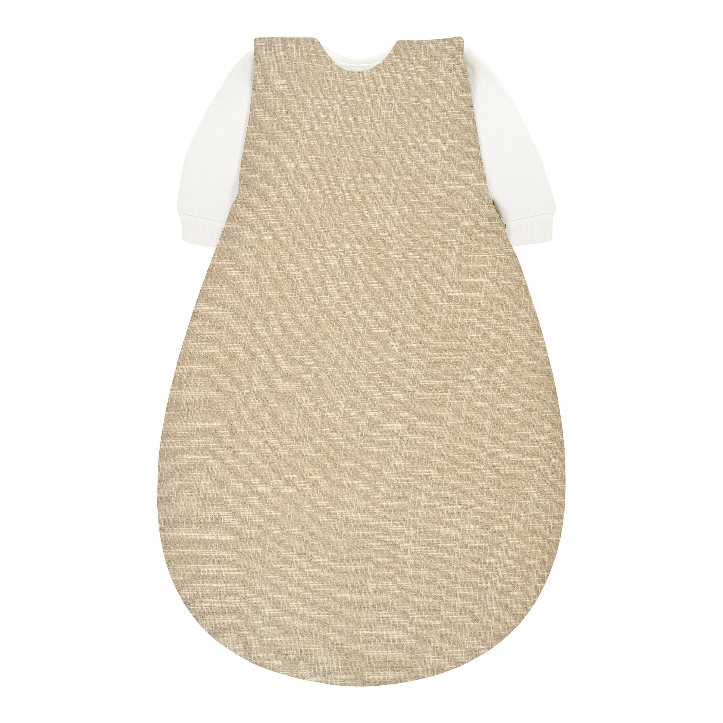 Alvi - BABY-MÄXCHEN 3 tlg. Ganzjahresschlafsack Slub Musselin 2.5 TOG beige / Slub Muslin