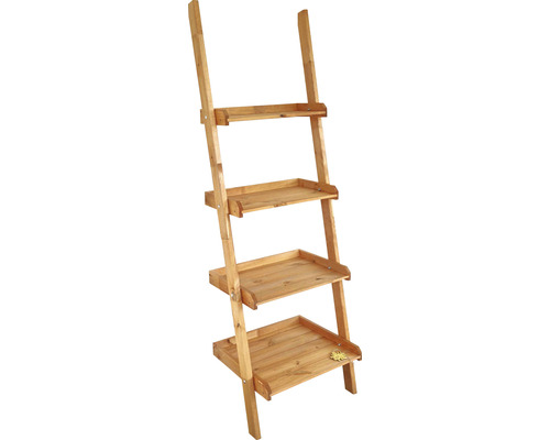 Houten bloemenladder “Helma”, 46 x 58 x 177 cm, honingkleurig