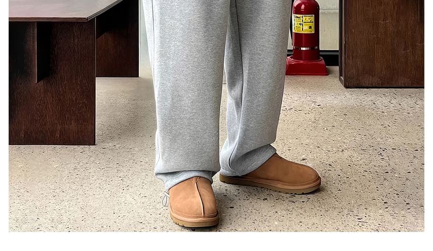 Okwano - Effen joggingbroek met trekkoord in de taille en rechte pijpen