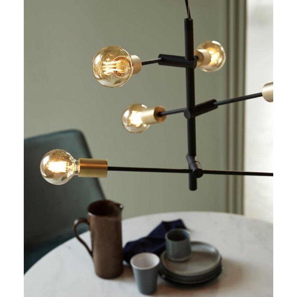 TAKLAMPE NORDLUX JOSEFINE SVART/MESSING