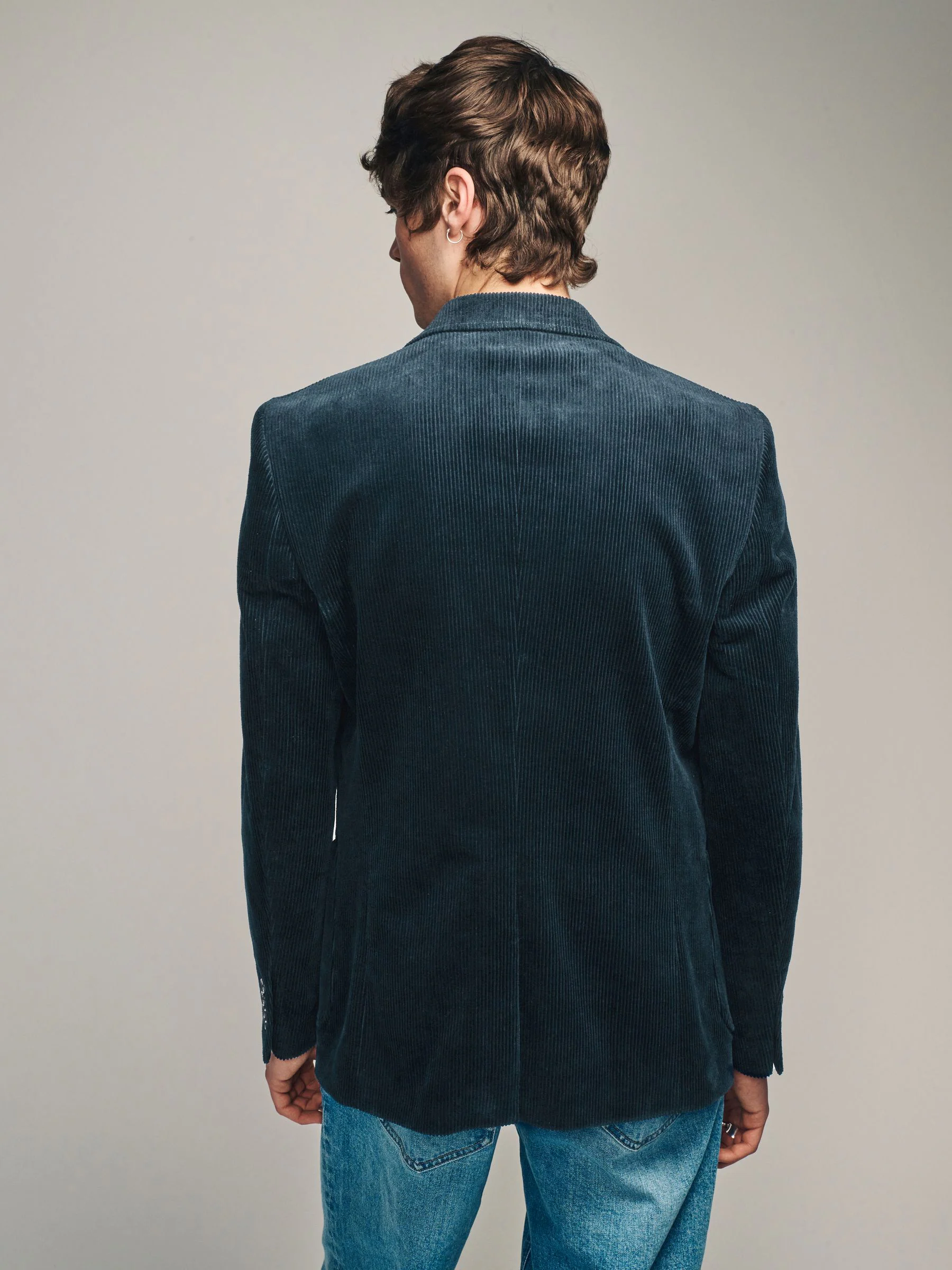 Donkerblauw - Corduroy blazer