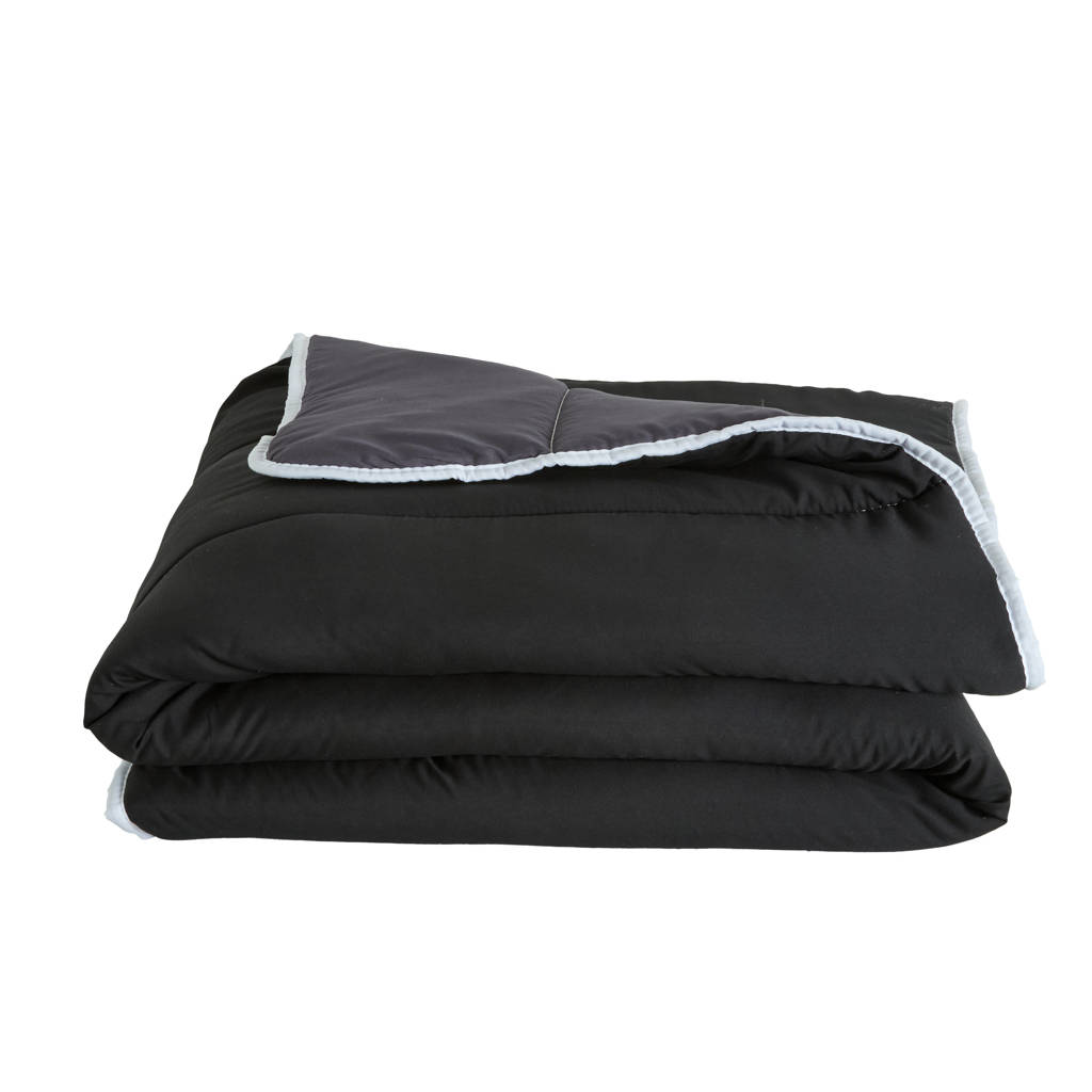 all-in one lazy dekbed zwart/antraciet