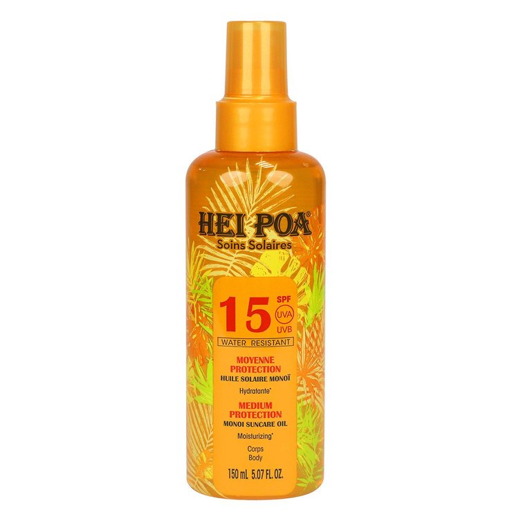 Huile solaire monoï protection SPF15 visage corps 150ml