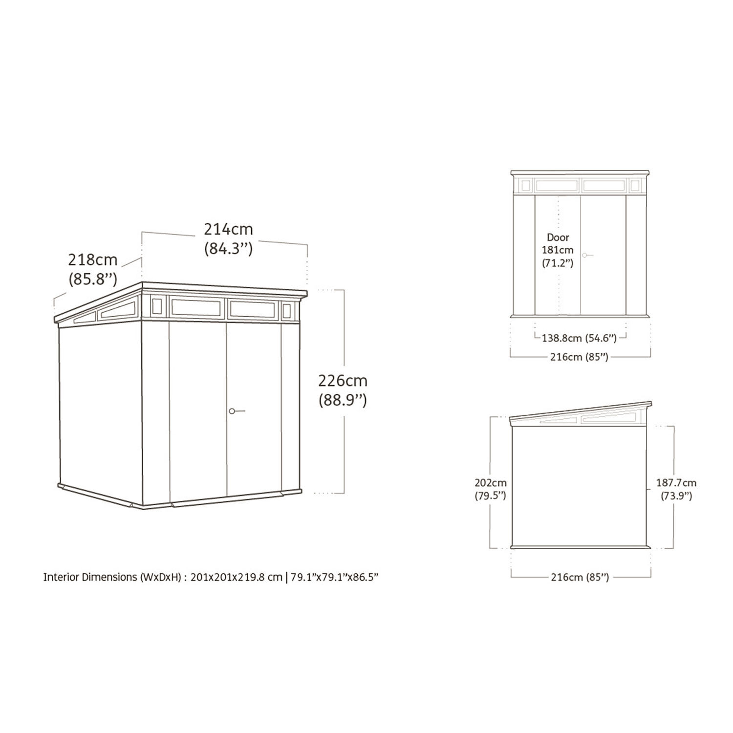 Keter Gerätehaus Ashwood Pent 7x7