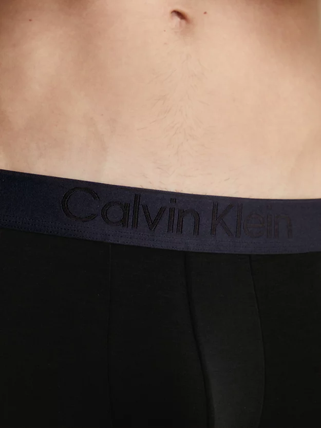 Conjunto com 3 Cuecas Boxer de Cintura Baixa - CK Pretas