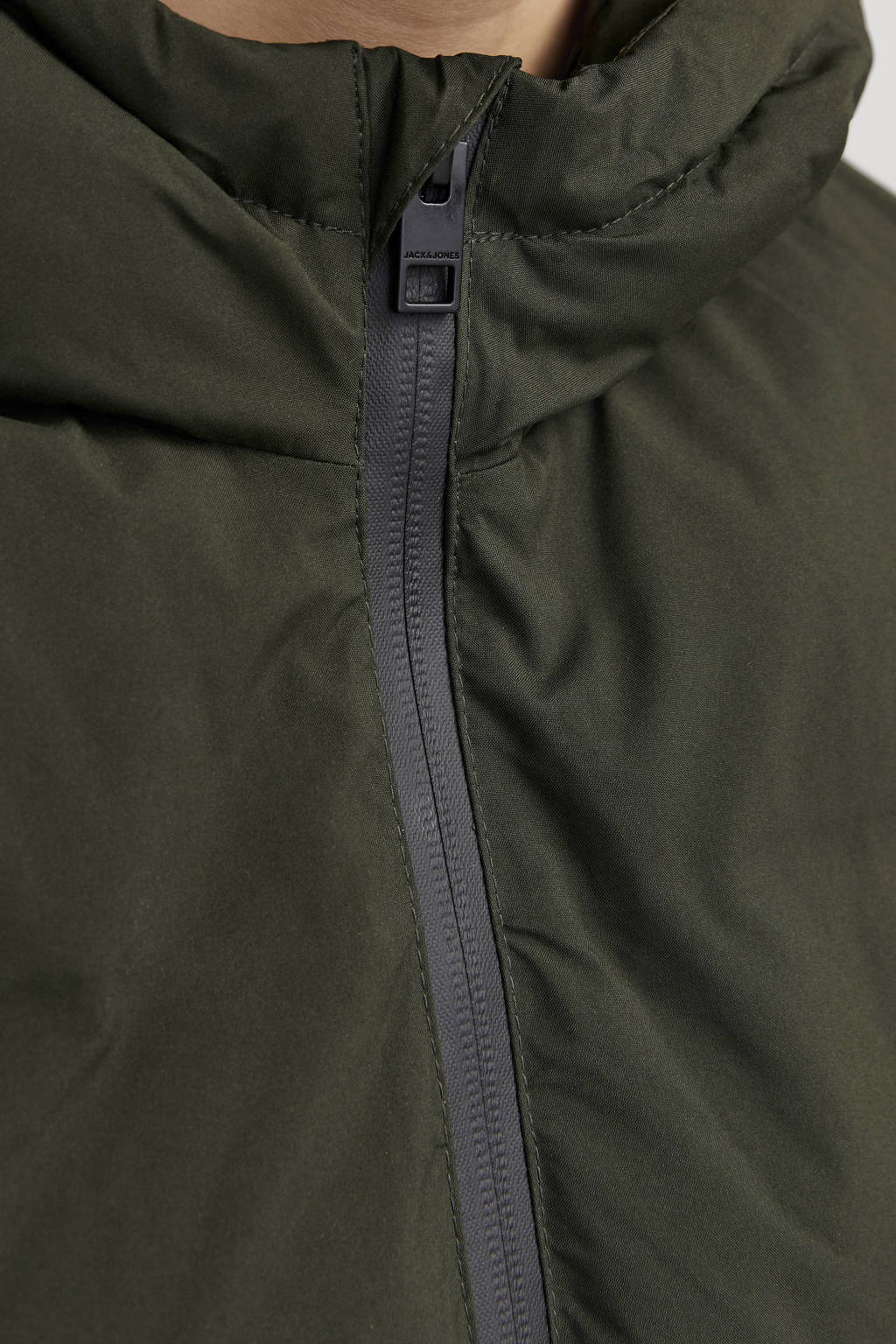 JACK & JONES gewatteerde winterjas JJPAYNE donkergroen