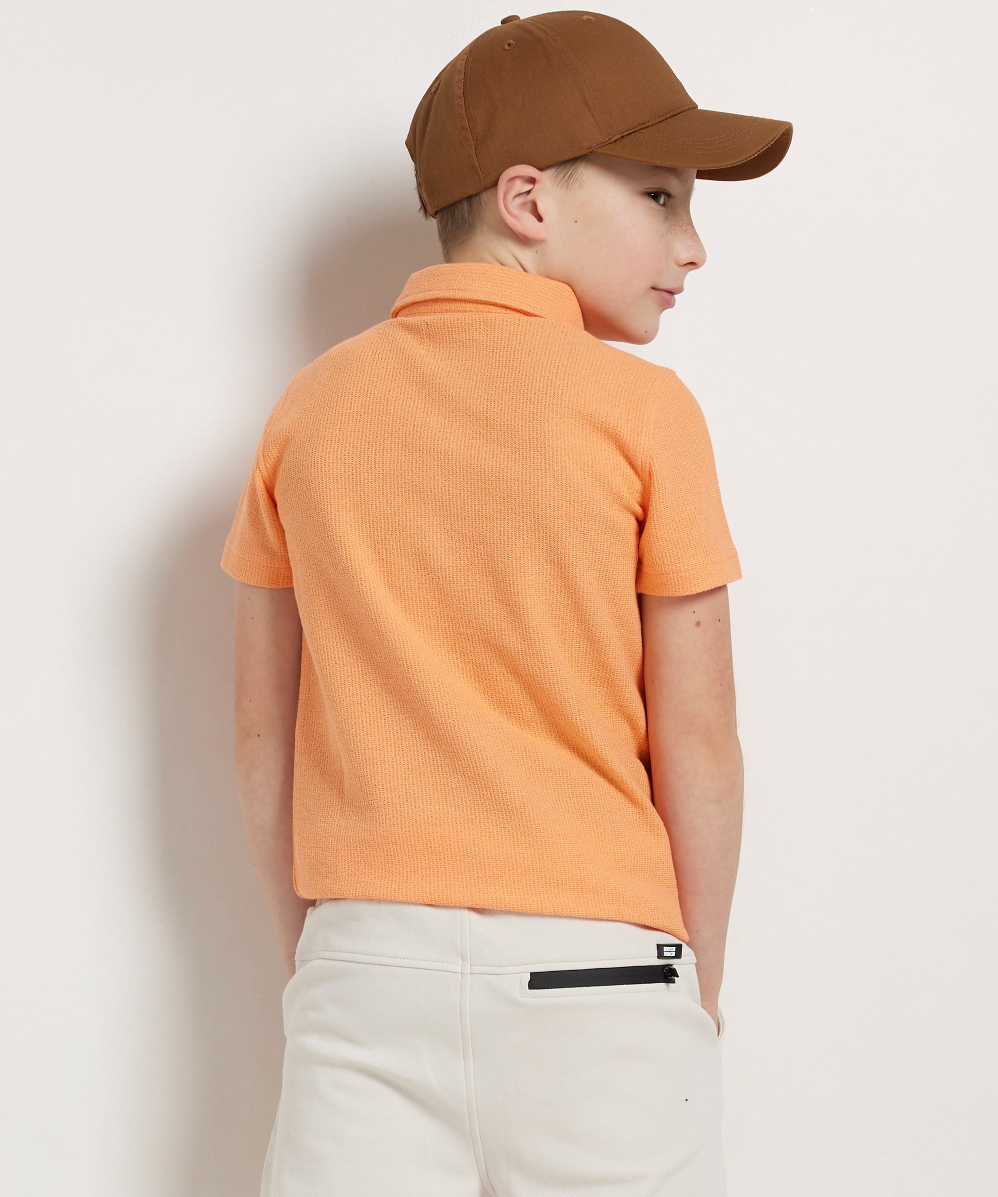 polo met gebreide structuur