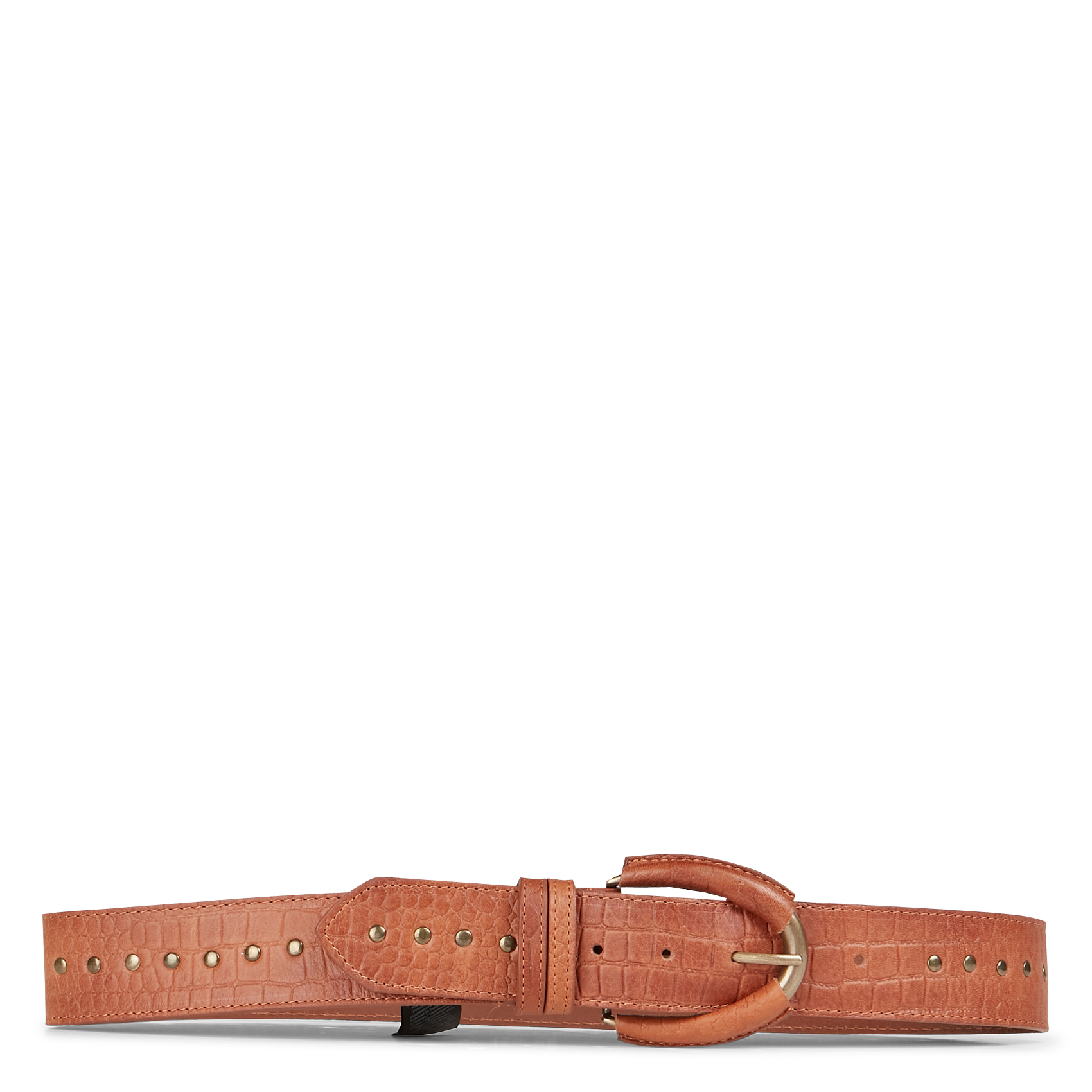 Ceinture cloutée en cuir| Doré