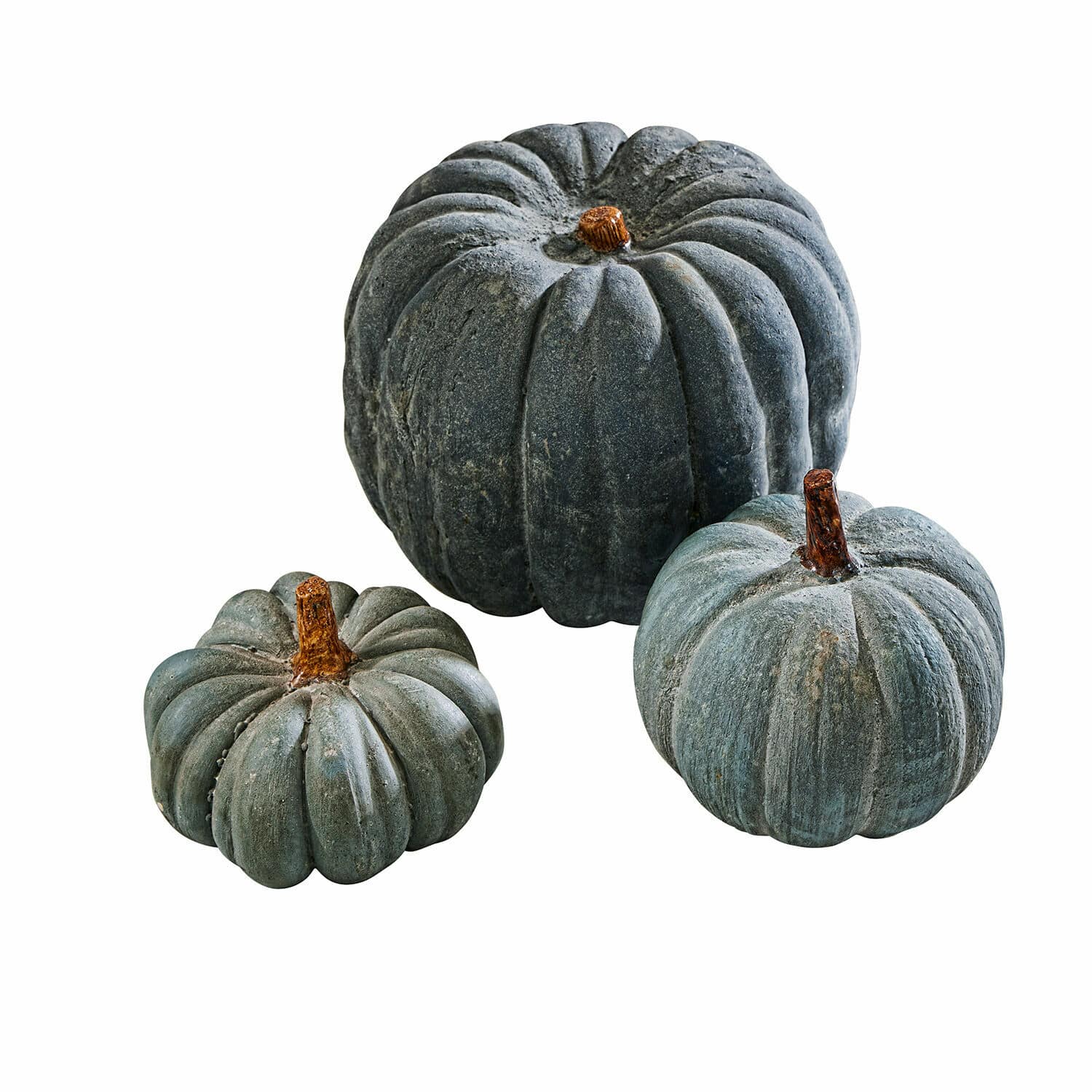 Kürbis 3er Set Pumpkin blau