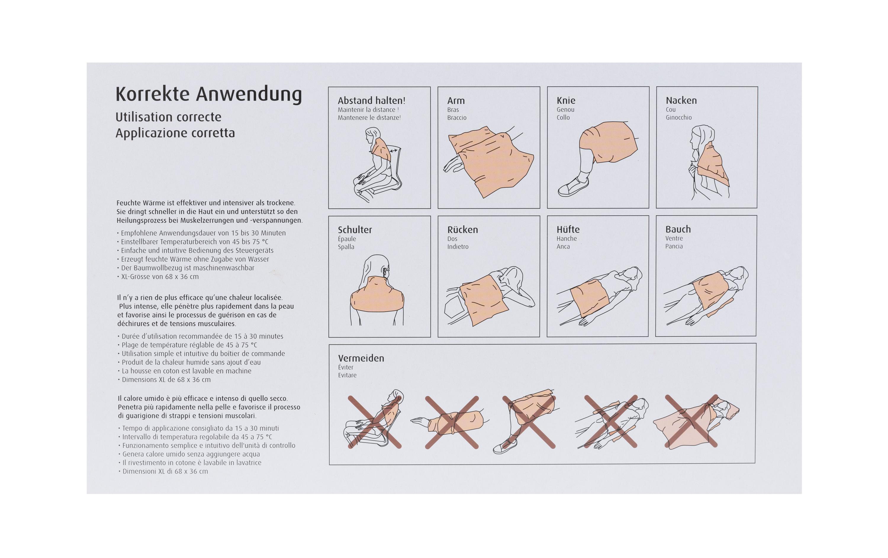 Feuchtwärmekissen<br>Heizkissen für Entspannung