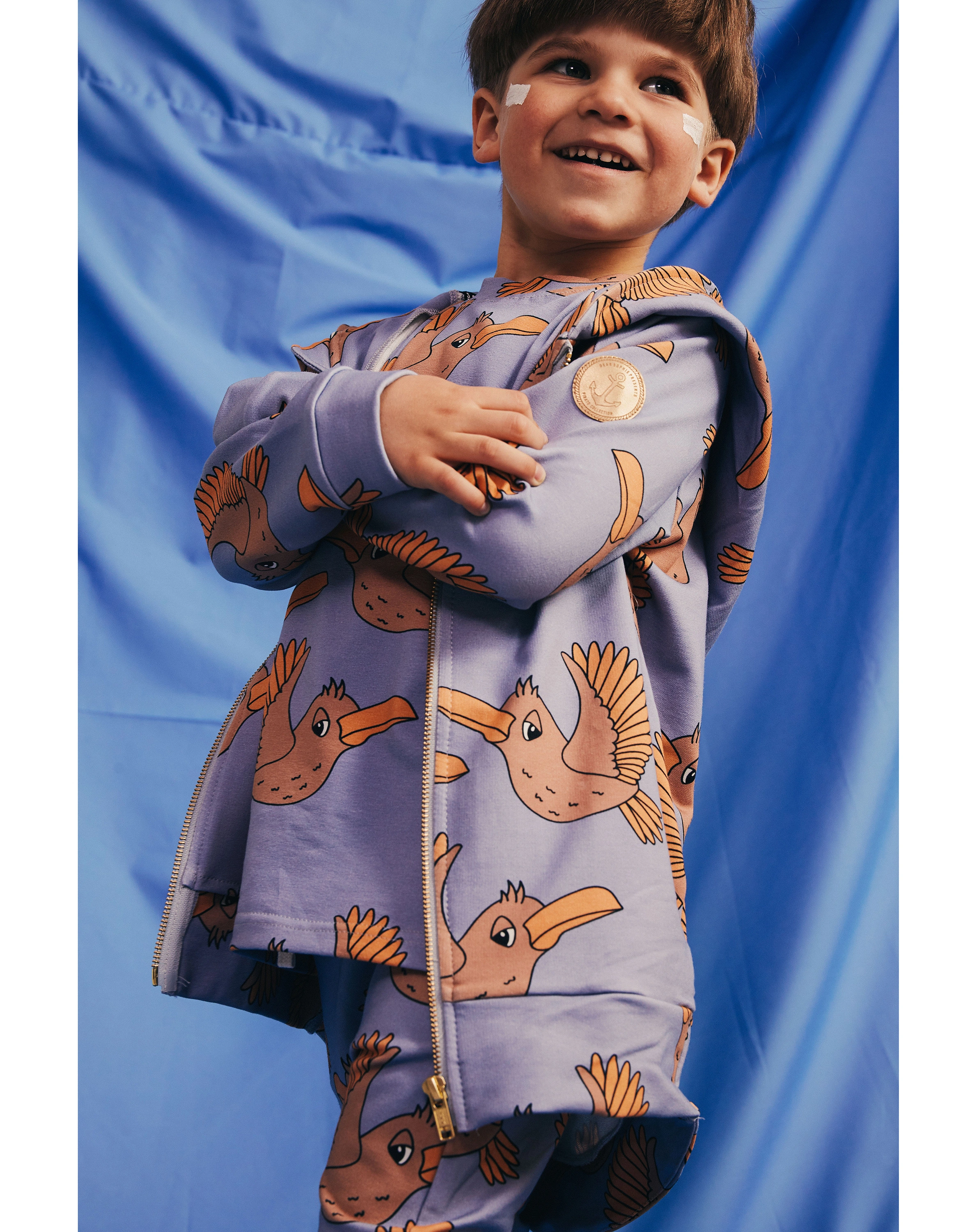 Kapuzen-Sweatjacke BIRDIE in blue