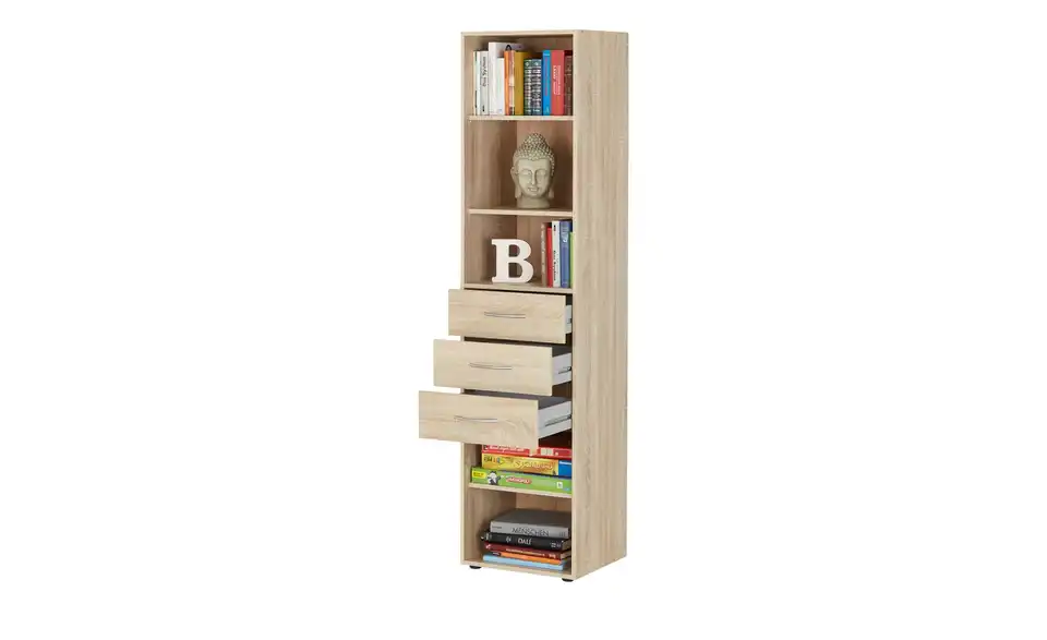 Regal Multischrank-System 45 cm 185 cm Eiche sägerau (Nachbildung)