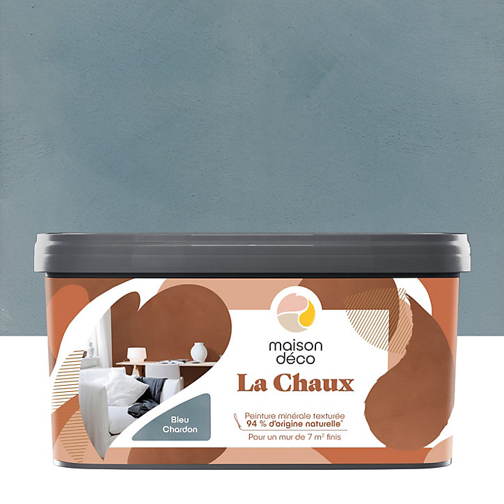 Peinture à effet décoratif Maison Déco La Chaux bleu chardon 2,5L