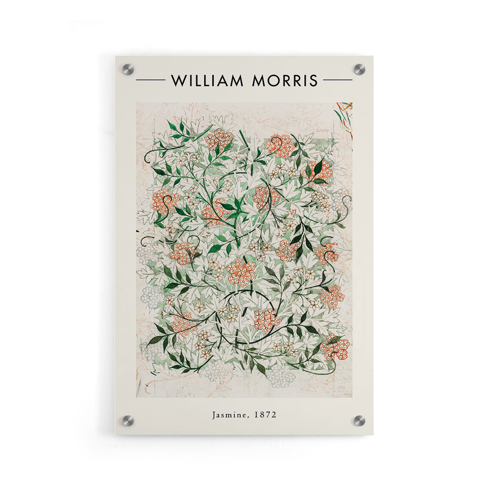 Walljar plexiglas schilderij - William Morris - Jasmine Plexiglas schilderij - 70 x 100 cm