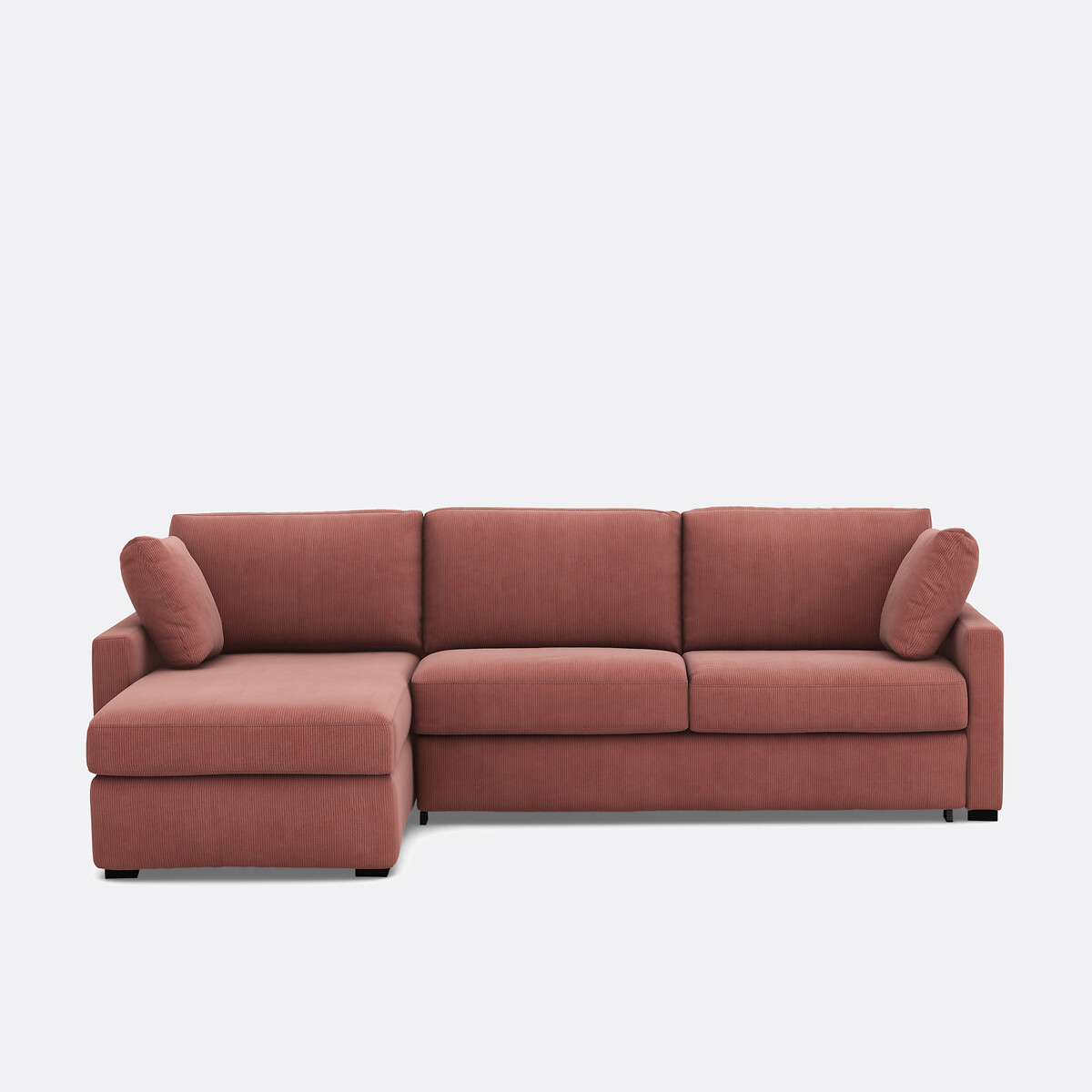 LA REDOUTE INTERIEURS<br>Sofá cama de canto em bombazina fina, Bultex, Timor
