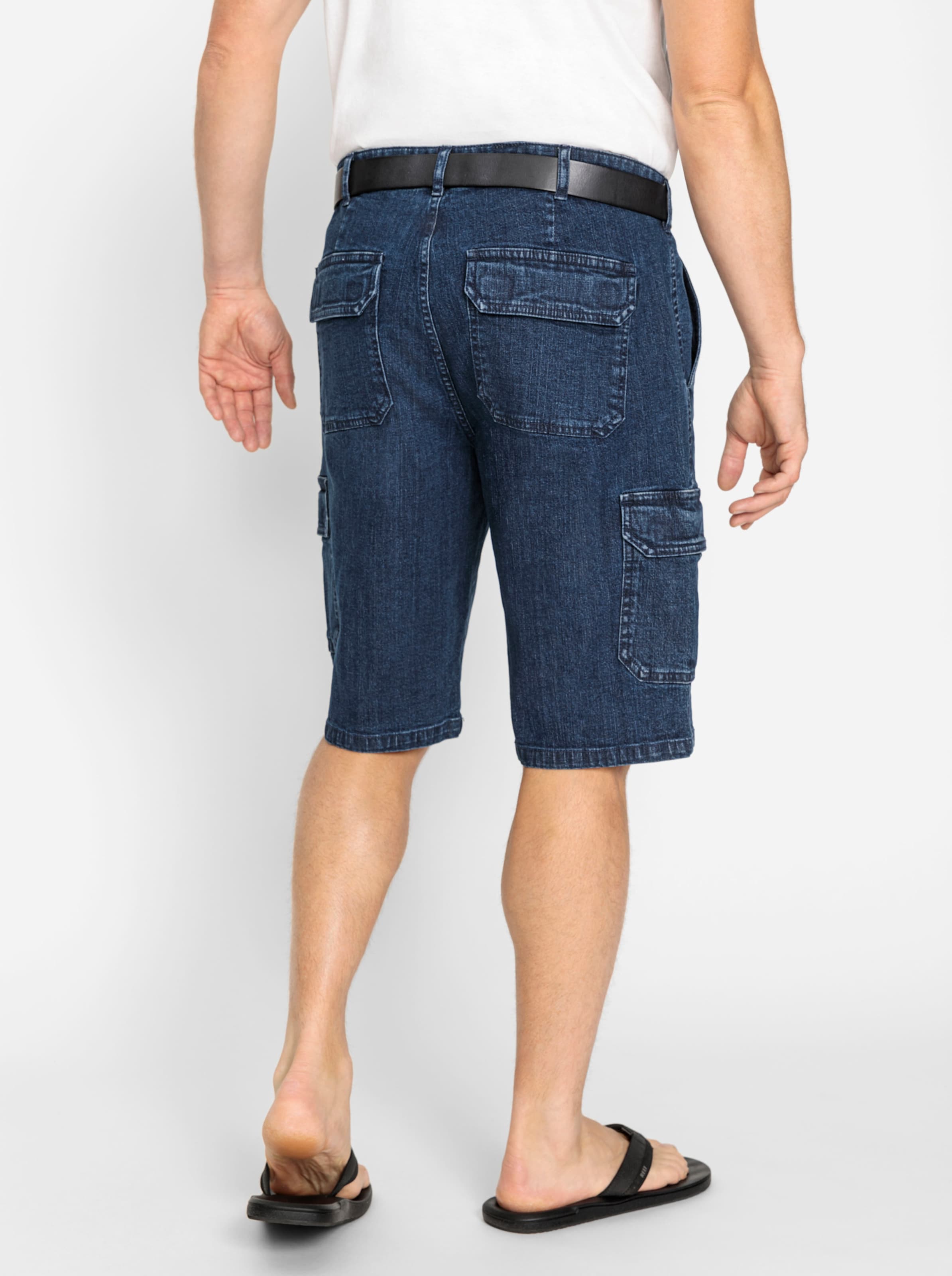 Catamaran Jeans-Bermudas in blue-stone-washed